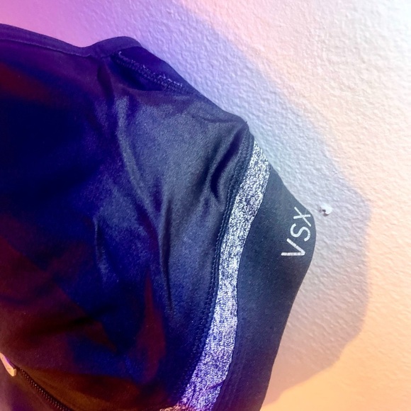 Victoria’s Secret limited edition VSX Black womens sports bra zip double padded - Picture 15 of 16